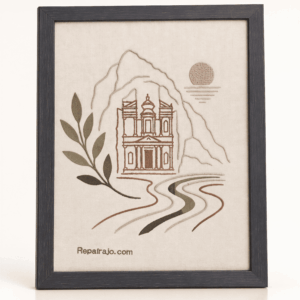 Petra Embroidered Wall Art – Handmade Jordanian Heritage